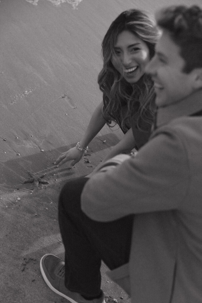 Candid engagement photography