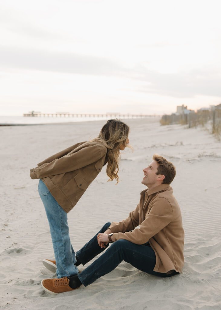 Playful beach session